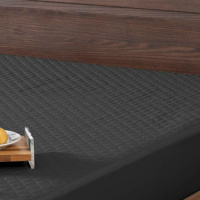 Protetor De Colchão Impermeável Com Matelado Ultrassônico RL Capas Queen Size Preto