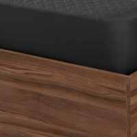 Protetor De Colchão Impermeável Com Matelado Ultrassônico RL Capas Solteiro Preto