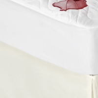 Protetor De Colchão Impermeável Microfibra Matelado Para Cama Viúva/Solteirão De 1,28m - Branco