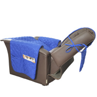 Protetor De Sofá Microfibra Matelado Para Poltrona Retrátil Reclinável Com Assento De 80CM - Azul