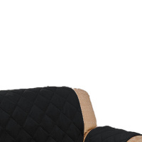 Protetor De Sofá Microfibra Matelado Retrátil Reclinável Com Assento De 2,70M - Preto