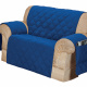 Protetor Para Sofá De 02 Lugares Com Assento De 1,00M Microfibra Matelado - Azul