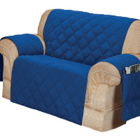 Protetor Para Sofá De 02 Lugares Com Assento De 1,30M Microfibra Matelado - Azul