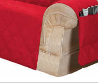 Protetor Para Sofá De 02 Lugares Com Assento De 90CM Microfibra Matelado - Vermelho