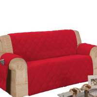 Protetor Para Sofá De 03 Lugares Com Assento De 1,30M Microfibra Matelado - Vermelho