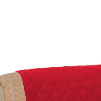 Protetor Para Sofá De 03 Lugares Com Assento De 1,30M Microfibra Matelado - Vermelho