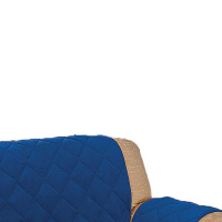 Protetor Para Sofá De 03 Lugares Com Assento De 1,70M Microfibra Matelado - Azul