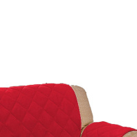 Protetor Para Sofá De 03 Lugares Com Assento De 1,70M Microfibra Matelado - Vermelho