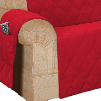 Protetor Para Sofá De 03 Lugares Com Assento De 1,70M Microfibra Matelado - Vermelho