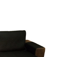 Protetor Para Sofá De 2 Módulos Impermeável Ultrassônico Retrátil Com Assento De 1,70M - Preto
