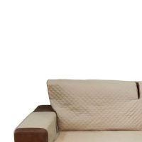 Protetor Para Sofá De 2 Módulos Impermeável Ultrassônico Retrátil Com Assento De 1,90M - Cáqui