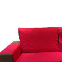 Protetor Para Sofá De 2 Módulos Microfibra Matelado Retrátil Reclinável Com Assento De 1,60M - Vermelho