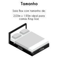 Saia Para Cama Box Inteiriça Matelado Ultrassônico Microfibra Casal King - Palha