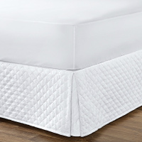 Saia Para Cama Box Inteiriça Matelado Ultrassônico Microfibra Solteiro - Branco