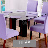Sousplat Com Base MDF E Capas Com Elástico 35cm x 35cm Em Malha Gel Lisa Kit 08 Peças - Lilás