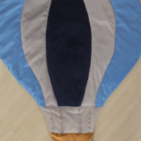 Tapete Para Quarto De Bebe 1,20m x 50cm Matelado Formato Balao - Azul Marinho