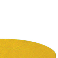 Tapete Redondo De Sala E Quarto 1,10m x 1,10m Pelúcia - Amarelo