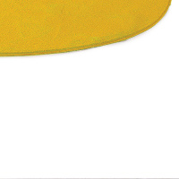 Tapete Redondo De Sala E Quarto 1,10m x 1,10m Pelúcia - Amarelo