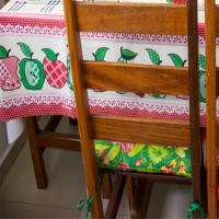 Toalha Para Mesa De 04 Cadeiras Quadrada 1,40M x 1,40M Plástica Impermeável Térmica - Frutas
