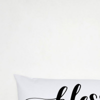 Travesseiro De Corpo Aconchego 0,90cm X 0,38cm Com Fronha Microfibra Estampado - Blessed