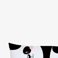 Travesseiro De Corpo Aconchego 0,90cm X 0,38cm Com Fronha Microfibra Estampado - Panda