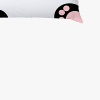 Travesseiro De Corpo Aconchego 0,90cm X 0,38cm Com Fronha Microfibra Estampado - Panda