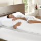 Travesseiro De Corpo Mega Xuxão 100% Algodão 1,45m X 45cm Com Fronha - Branco