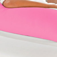 Travesseiro De Corpo Mega Xuxão 100% Algodão 1,45m X 45cm Com Fronha - Pink