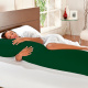 Travesseiro De Corpo Mega Xuxão 100% Algodão 1,45m X 45cm Com Fronha - Verde Oliva