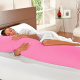 Travesseiro De Corpo Mega Xuxão 100% Algodão 1,60m X 45cm Com Fronha - Pink