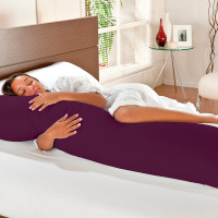 Travesseiro De Corpo Mega Xuxão 100% Algodão 1,60m X 45cm Com Fronha - Uva