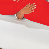 Travesseiro De Corpo Mega Xuxão 100% Algodão 1,60m X 45cm Com Fronha - Vermelho