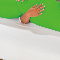 Travesseiro De Corpo Mega Xuxão 100% Algodão 90cm X 50cm Com Fronha - Verde Pistache