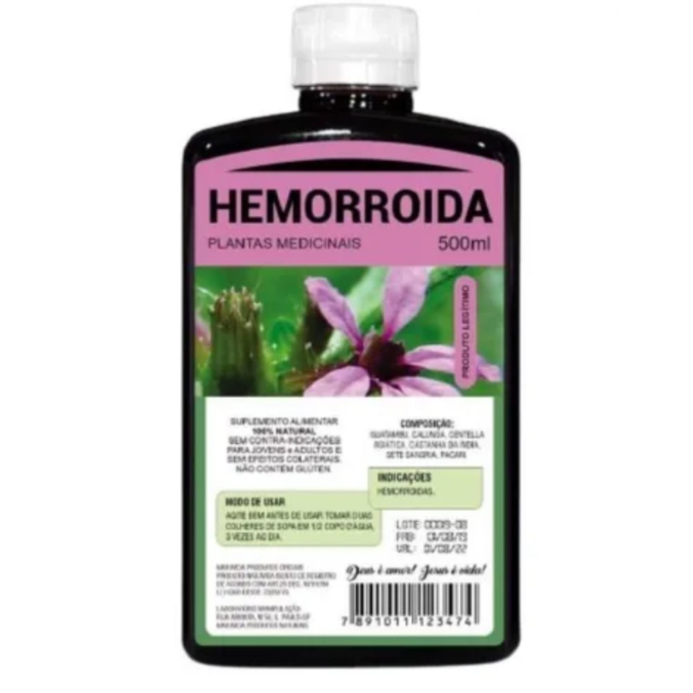 Elixir Tratamento De Hemorroidas - 500ml - Ervas Do Brasil