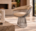 Cadeira Warren Platner Inox - Tecido Sintético Bege Venus
