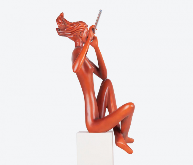 Escultura Flautista