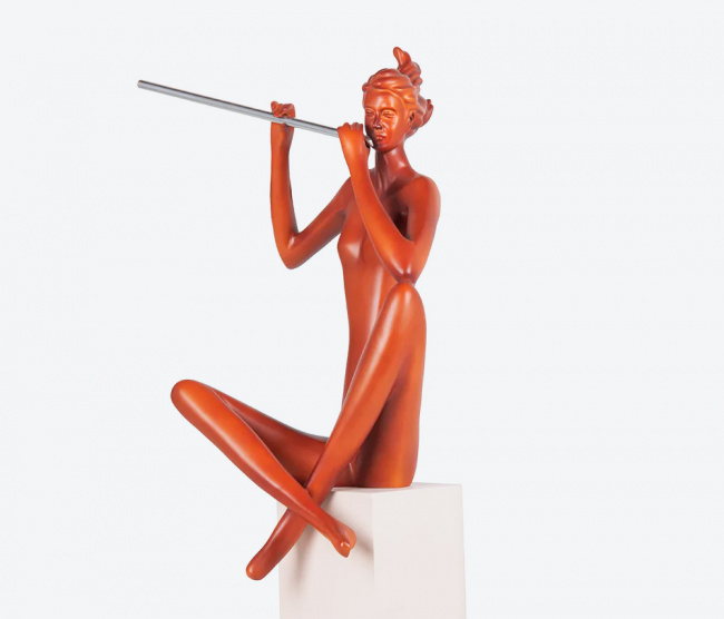 Escultura Flautista