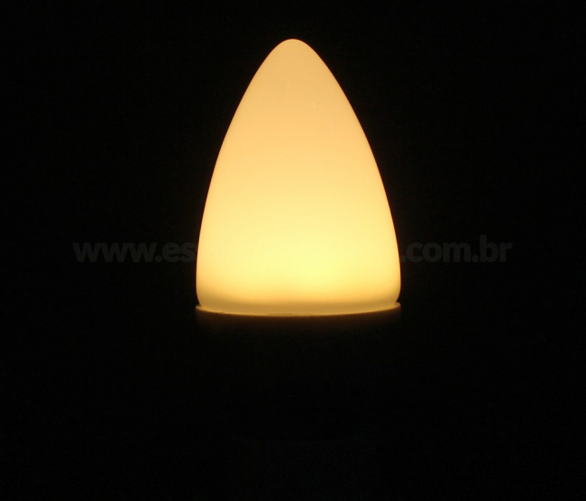 Lâmpada Led Vela Leitosa - Luz Branca Quente 3000K