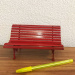 Miniatura Banco de Praça Vermelho