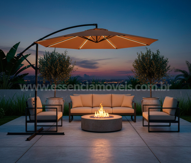 Ombrelone Lateral Bahamas - Redondo