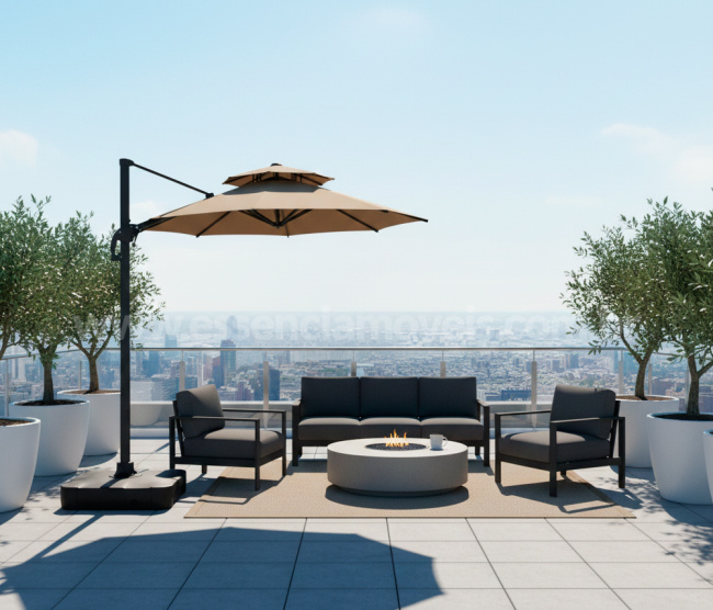 Ombrelone Lateral Belize - Redondo