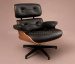 Poltrona e Puff Charles Eames - Couro Envelhecido