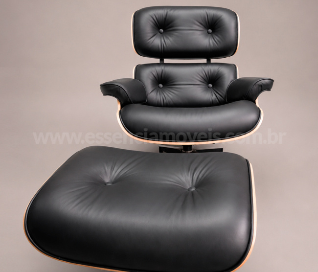 Poltrona e Puff Charles Eames - Madeira Freijó