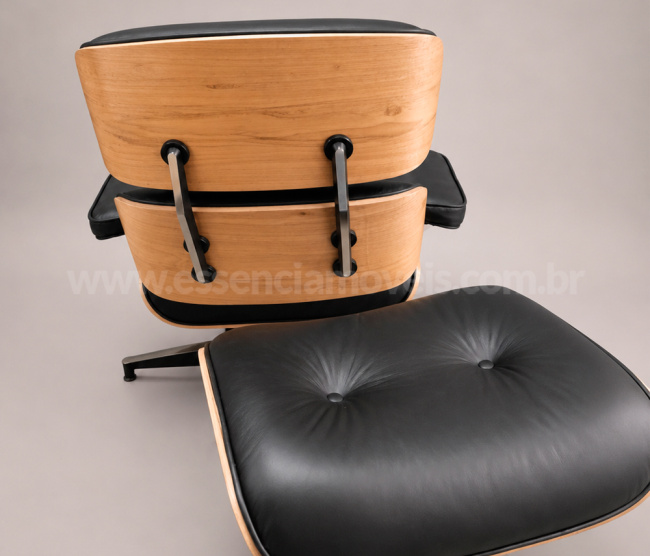 Poltrona e Puff Charles Eames - Madeira Freijó