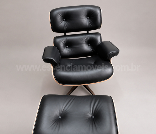 Poltrona e Puff Charles Eames - Madeira Freijó