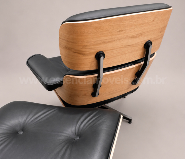 Poltrona e Puff Charles Eames - Madeira Freijó