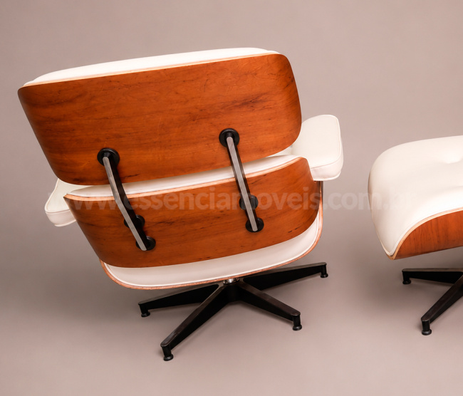 Poltrona e Puff Charles Eames - Madeira Imbuia