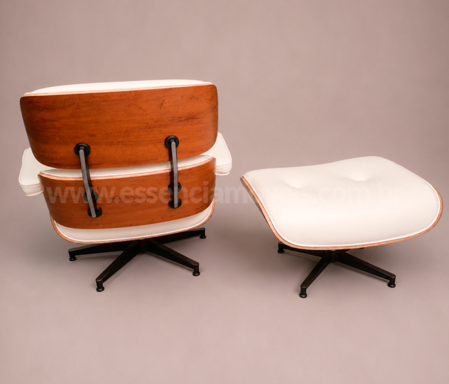 Poltrona e Puff Charles Eames - Madeira Imbuia