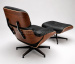 Poltrona e Puff Charles Eames - Madeira Pau Ferro