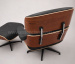 Poltrona e Puff Charles Eames - Madeira Pau Ferro